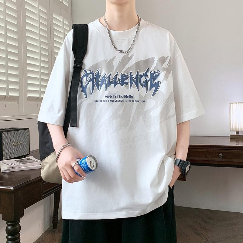 Summer Youth Short Sleeve T-Shirt for Boys 2025 New Style Teen Streetwear Loose Fit Casual Top for Middle and High School Students