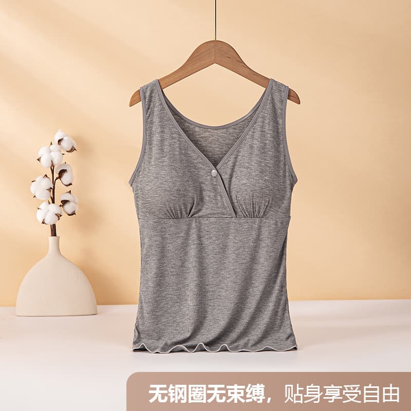 Nursing vest camisole postpartum breastfeeding bra maternity bra pregnancy top inner layer plus size women's sleepwear
