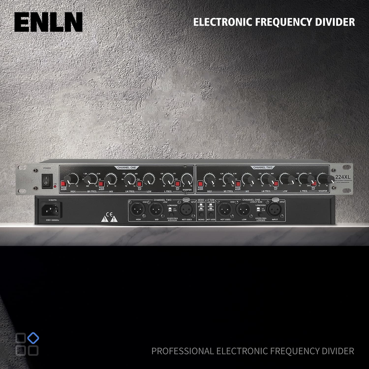 Factory Cross-Border 224XL Electronic Crossover for Stage and Outdoor Performances, Professional Stereo Audio Equipment