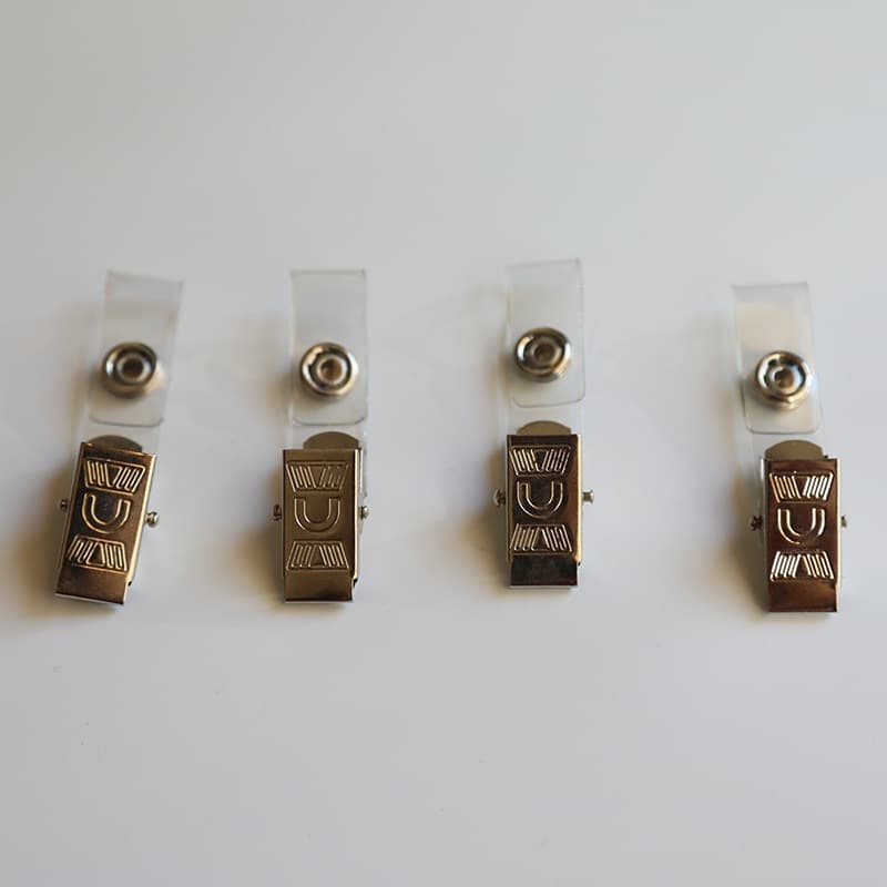 Wholesale metal English-style mini clips for work credentials and ID badges