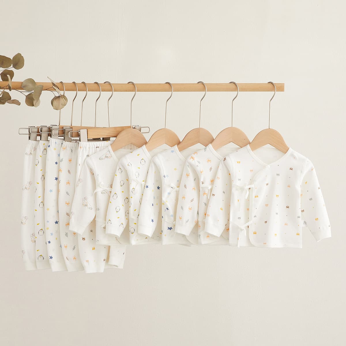 2022 New Newborn Monk Clothes Baby Spring and Autumn Clothes Four Seasons Set Newborn Pure Cotton Infant Underwear