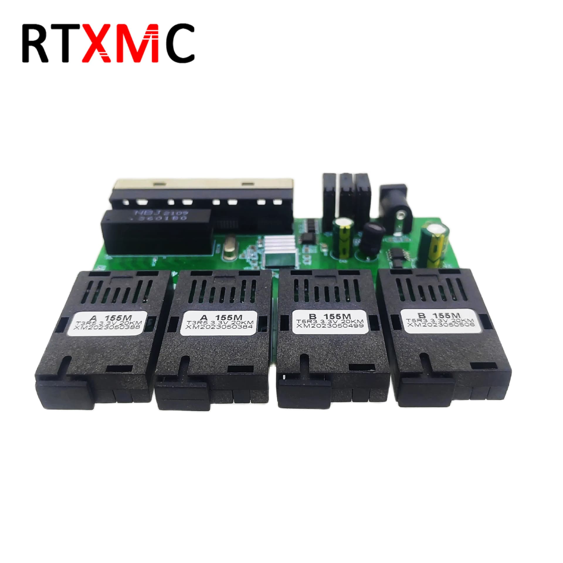 Reverse POE 100M 4 Optical 4 Electrical Fiber Optic Transceiver Single Mode Single Fiber SC Optical-Electrical Switch Board