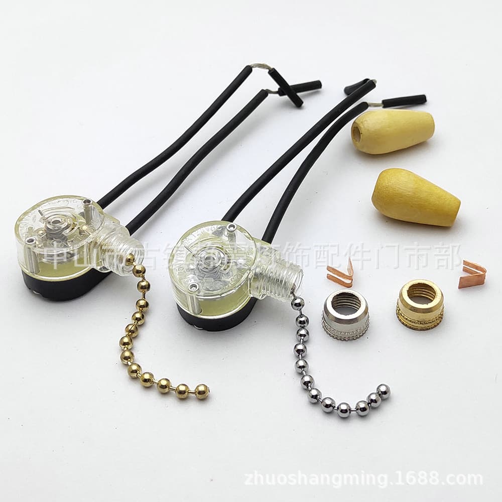 Fan Light Pull Chain Switch Ceiling Pendant Wall Light Pull Switch Factory Direct High-Quality Gold