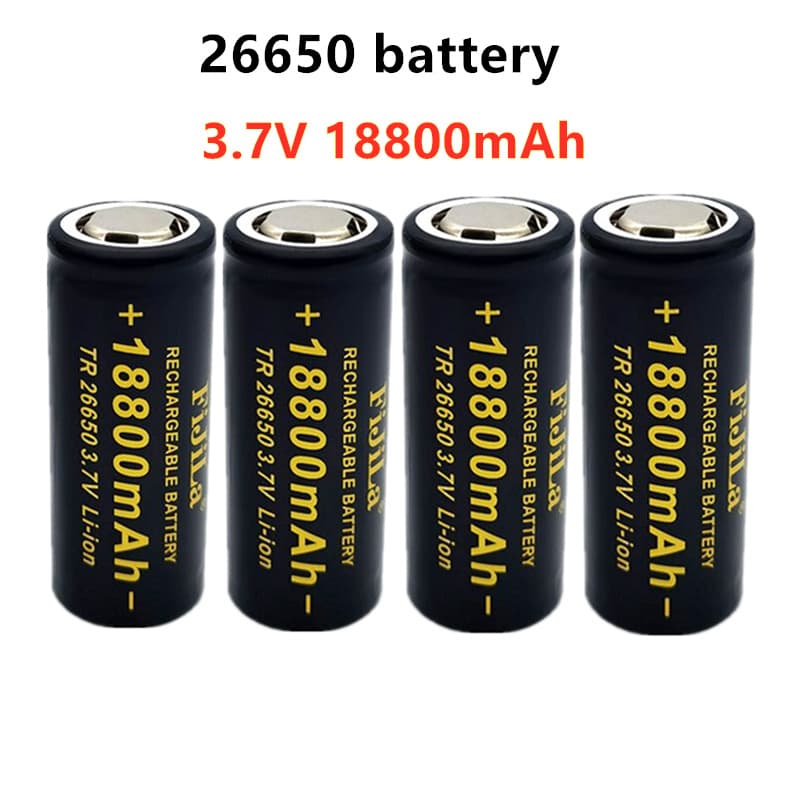 26650 lithium battery, 3.7V, 18.8mAh, power lithium battery, backup power battery for flashlights.