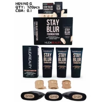 HudaBeauty Liquid Foundation Lightweight Full Coverage Natural Waterproof Long-Lasting Face Foundation Tri-Color Blend