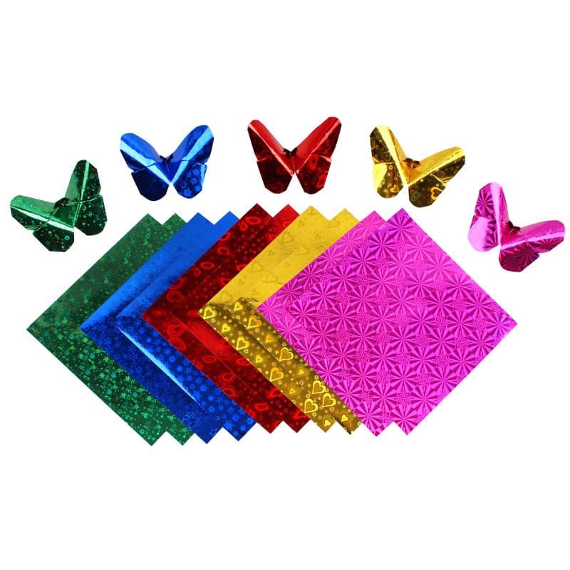 Flowing Sand Colorful Glitter Square Origami Pearl Laser Gloss Cardstock Children's Craft DIY Paper