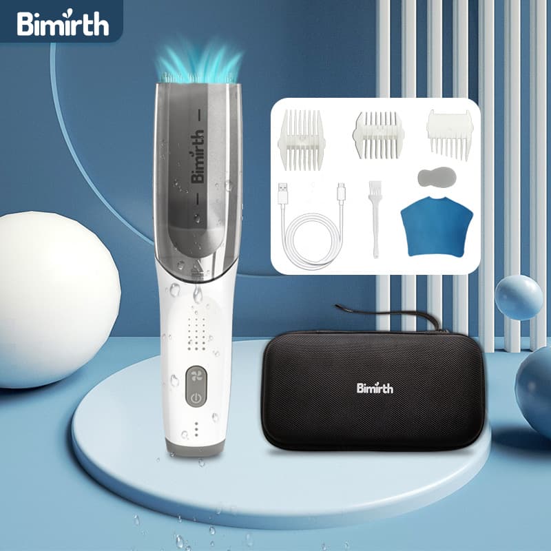 Bimirth Baby Hair Clipper, Non-Ultra-Quiet Automatic Hair Suction, Home Use Children's Trimmer, Haircut Tool