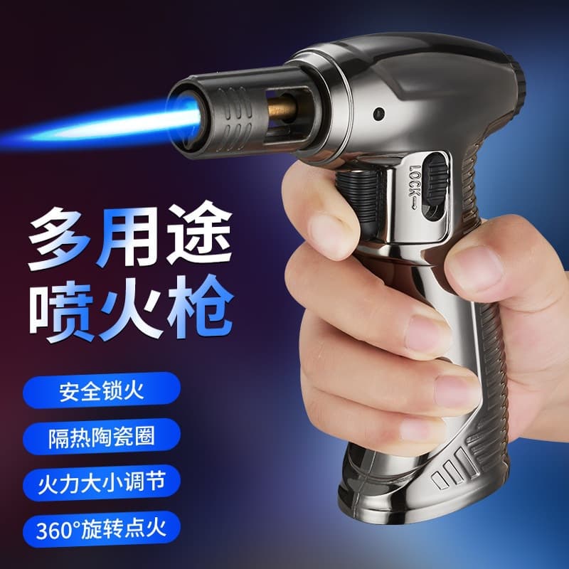 FQ808 Handheld Torch, Adjustable Flame, Multi-Purpose High Temperature Welding Torch, Refillable Lighter