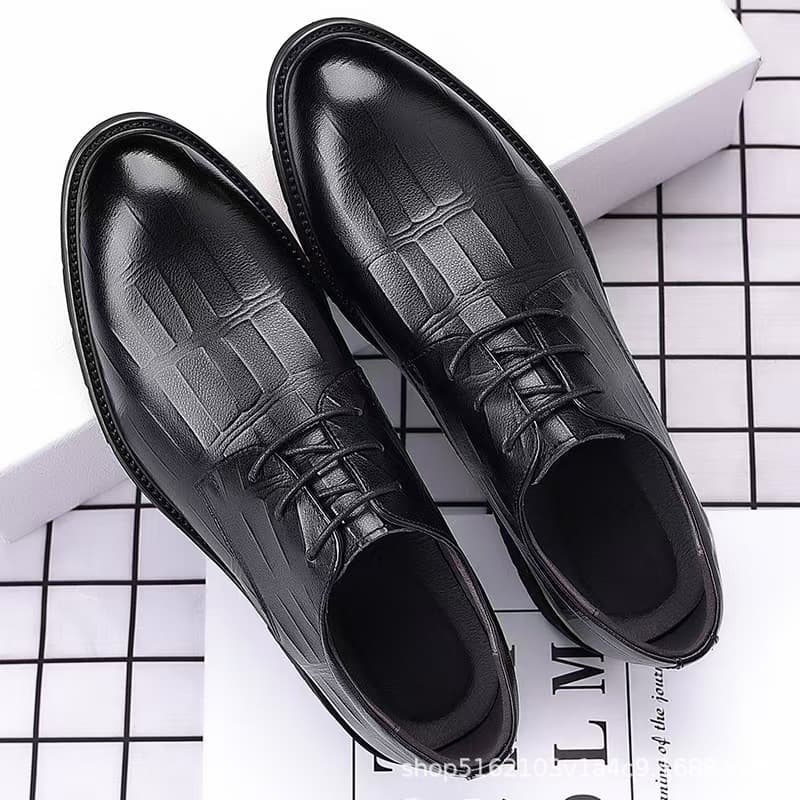 Chunqiu Lace-up British Business Formal Leather Shoes for Men, Height-increasing Casual Leather Shoes Wholesale