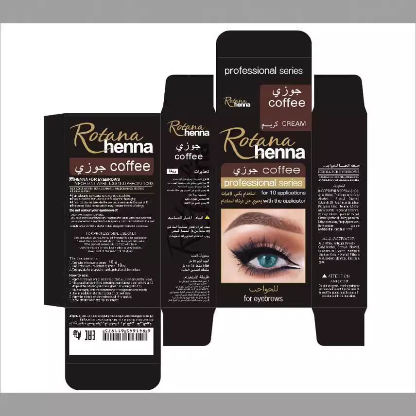 Professional Rotana Henna Export Eyebrow Tint Cross-Border Eyebrow Dye Mascara