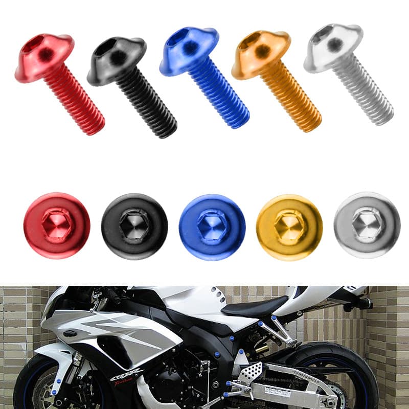 Motorcycle fairing, windshield, body modification, windshield screws, modification accessories, colorful screws, multiple specifications