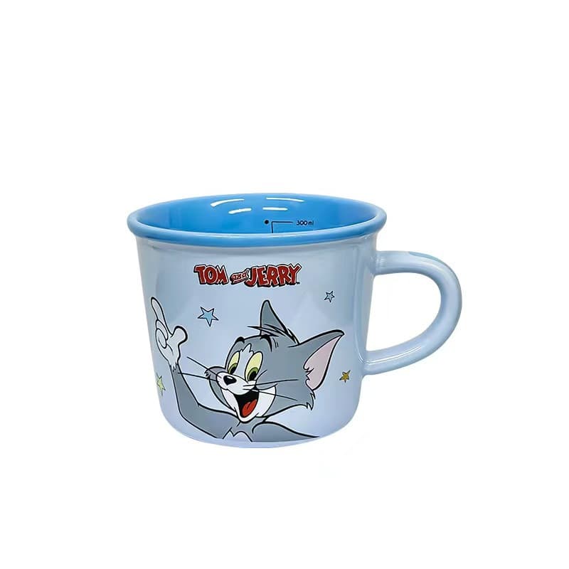 Tom and Jerry Ceramic Cartoon Mug Couple's Home High-Appearance Cute Water Cup Breakfast Milk Cup Gift