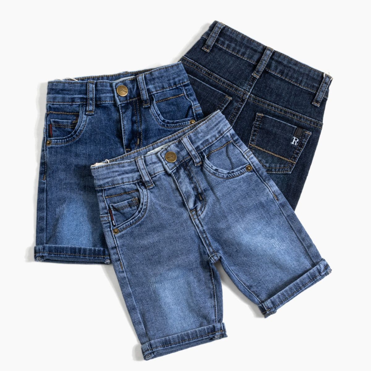 HC Children's Denim Shorts Cross-border Wholesale Kids Zipper Denim Bermuda Shorts Summer Boys Washed Denim Mid-length Shorts