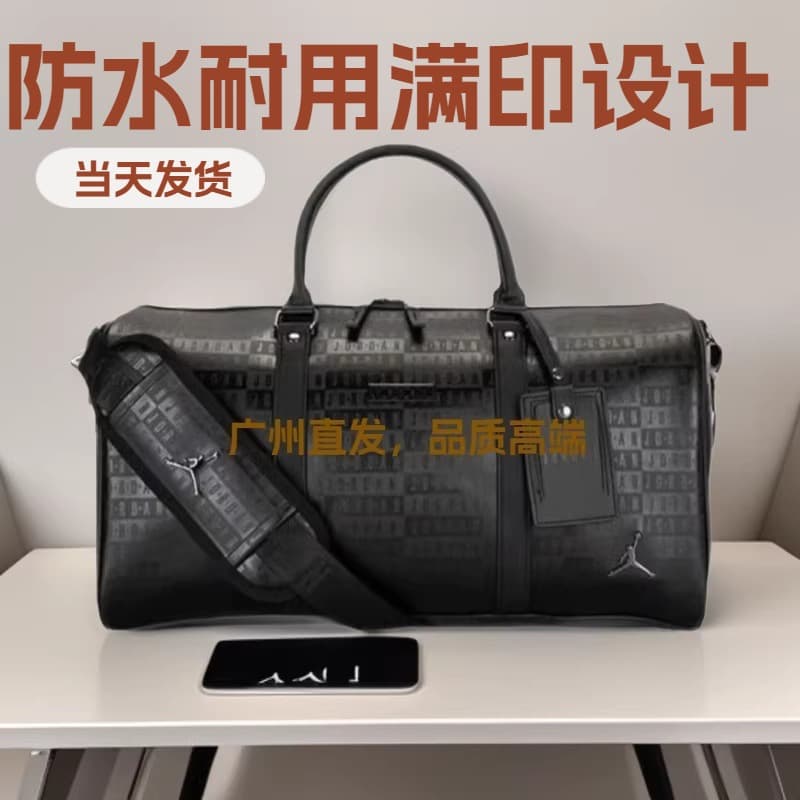 In Stock AJ Embossed Full Print Jordan Couple Sports Gym Bag Travel Bag Shoulder Handbag Luggage Bag Basketball Bag