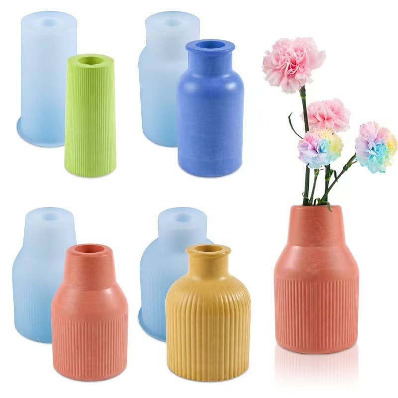 DIY Vase Decoration Silicone Mold Plaster Vase Creative Handmade Mirror Crystal Epoxy Resin Mold