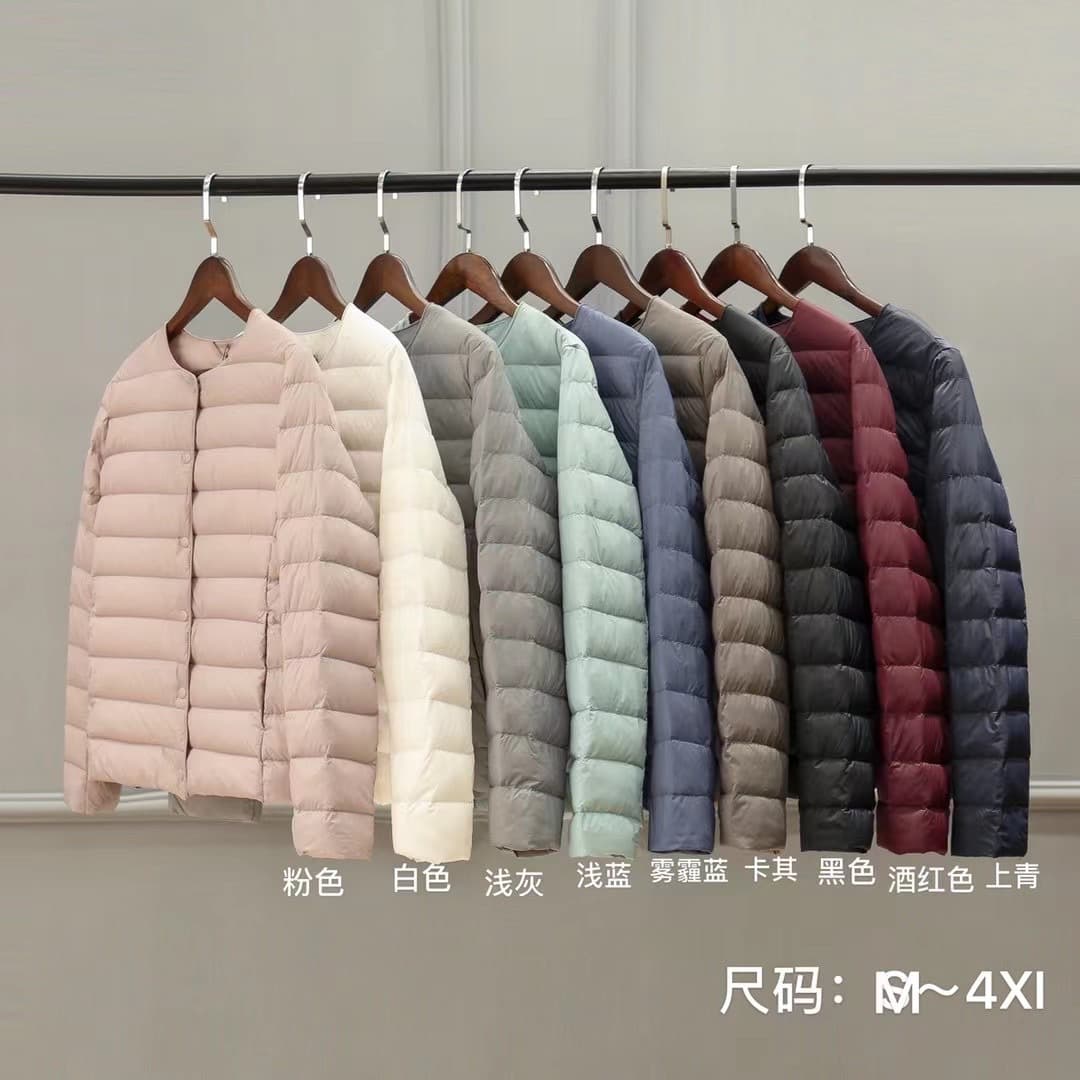 2025 New Lightweight Round Neck Down Vest Women's Thermal Inner Layer Short Plus Size Coat Autumn Winter Women's Wear Collarless