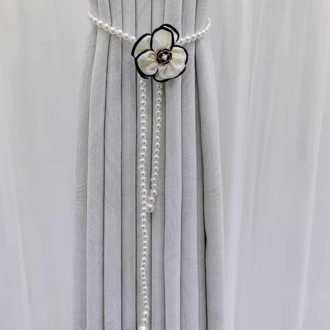 French Curtain Pearl Strap Retro Woven Simple Ins All-Match Princess European-Style Nordic Light Luxury Korean-Style Strap
