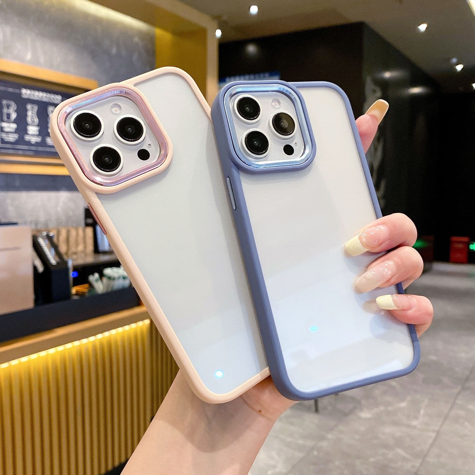 Apple 16 Phone Case Simple Candy Color Compatible with iPhone 15 Transparent Drop Protection 14 Pro Max Gold Shield Case