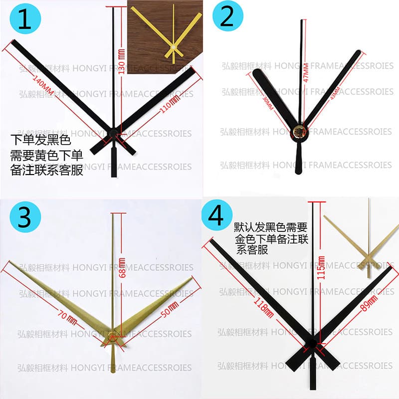 Quartz Clock Movement Parts Set Metal Clock Hands for Wall Clock
