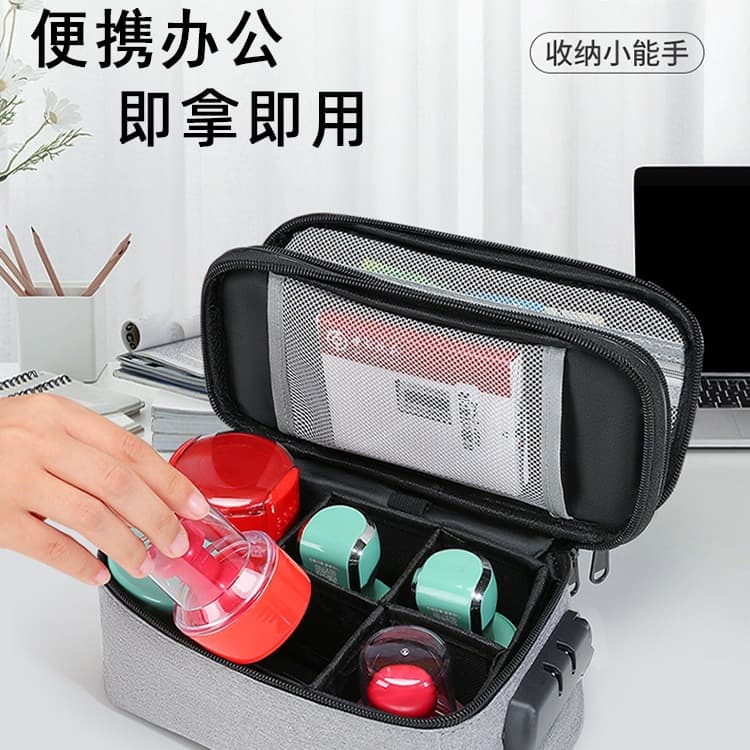 Stamp storage bag, stamp box large, company seal box, financial supplies invoice password seal box, bill storage