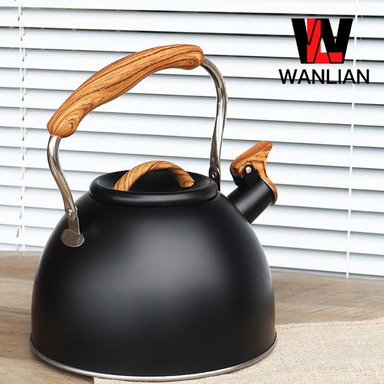 Cross-border Amazon Stainless Steel Whistling Kettle for Coffee and Milk Heating, 3L Large Capacity with Whistle and Ringing Sound