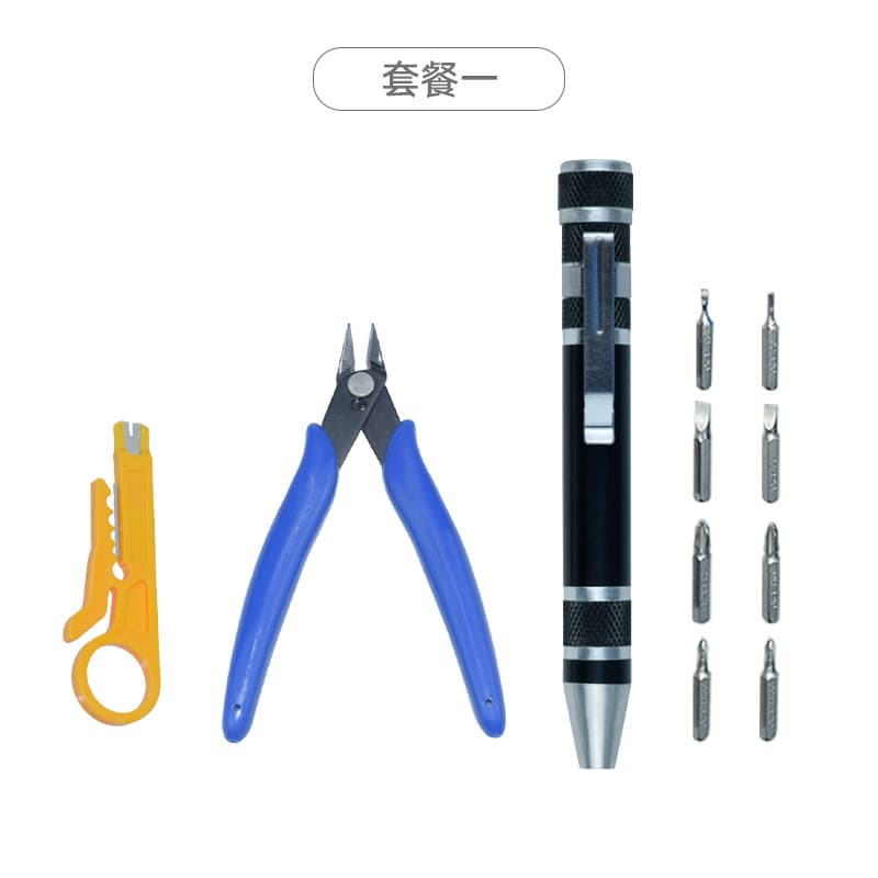 All-Metal Neutral Manual Multi-Function Pen Screwdriver with Magnetic Cross-Head Screwdriver Multi-Bit Cross Screwdriver for Cross-Border
