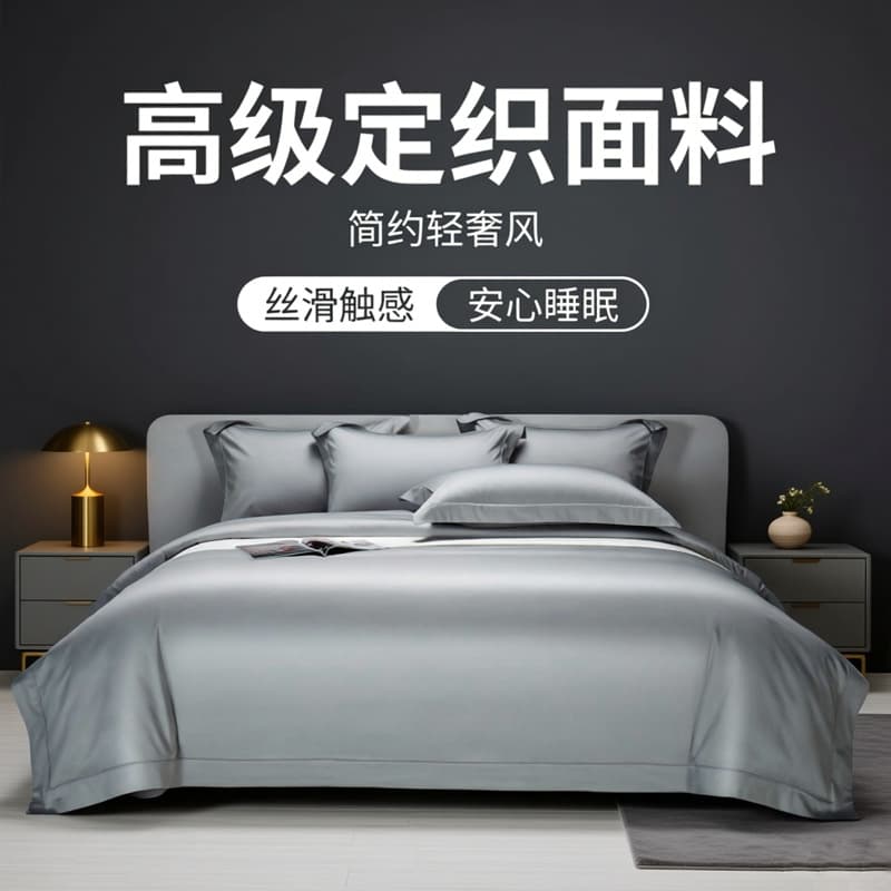 2025 New 160cm Bed Sheet 4-Piece Set Pure Cotton Full Cotton Quilt Cover Fitted Sheet High-End Long-Staple Cotton Bedding Set