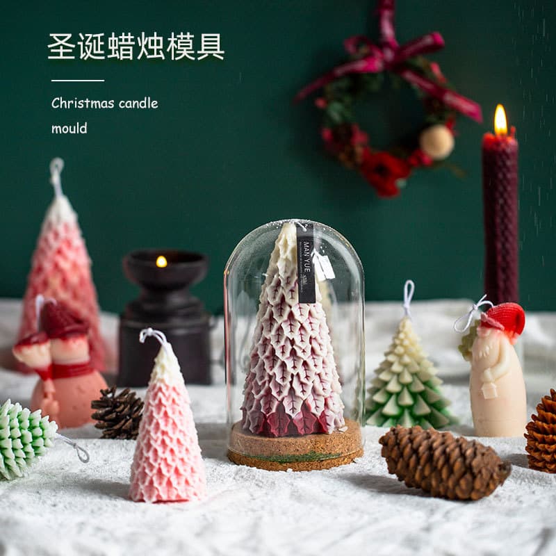 Christmas Tree Silicone Mold for Mousse Cake, DIY Plaster Candle, Baking, Fresh Style