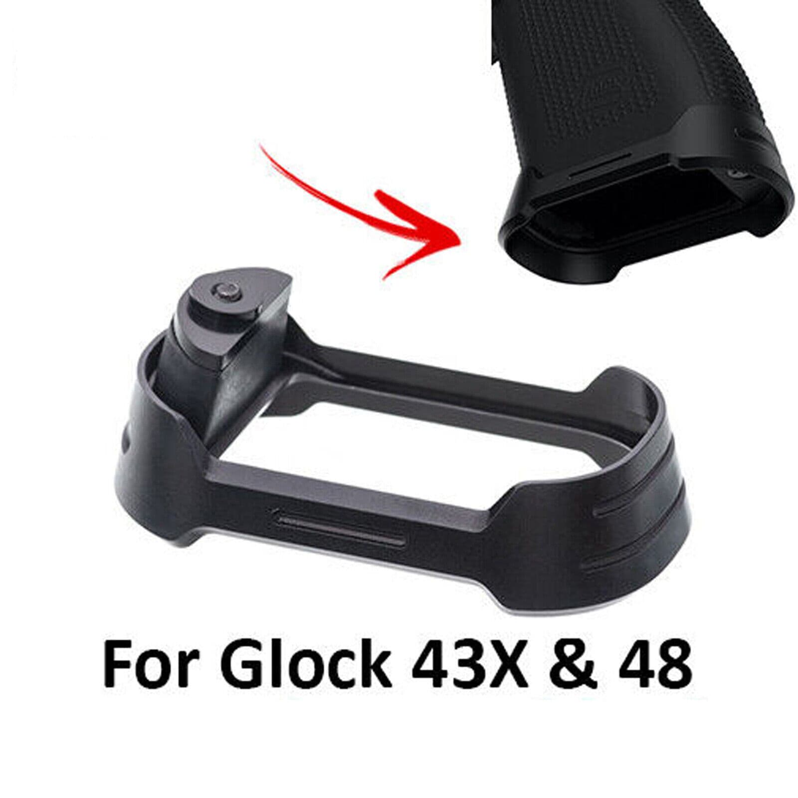 Aluminum Alloy Grip Base Accessory Magwell for Glock 43X/48, 43X/48 MOS
