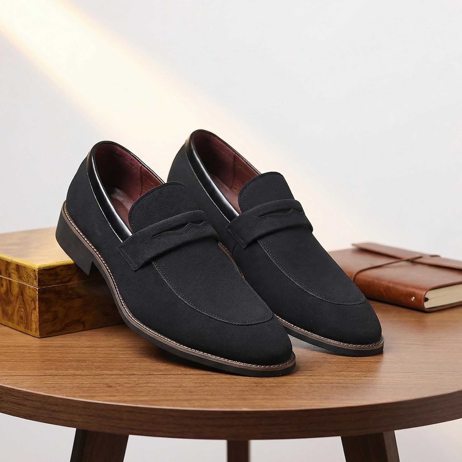 Amazon Best-Selling Cross-Border Matte Leather Handmade British Loafers Men's Casual Versatile Vintage Lazy Shoes 215220