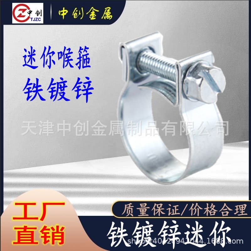 Manufacturer Cross-border Iron Galvanized Automotive Fuel Pipe Clamp, Mini Hose Clamp, Air Duct Clamp, Fuel Pipe Hose Clip