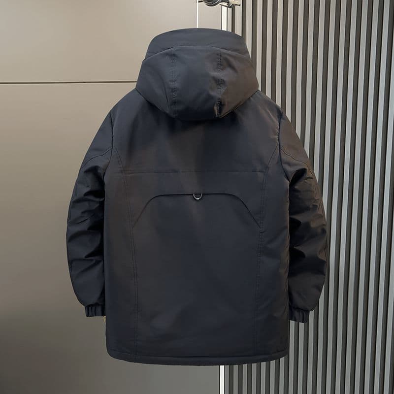Plus Size Winter Casual Down Jacket Men's Fat Guy Hooded Loose Workwear Extra Large Thickened Down Coat