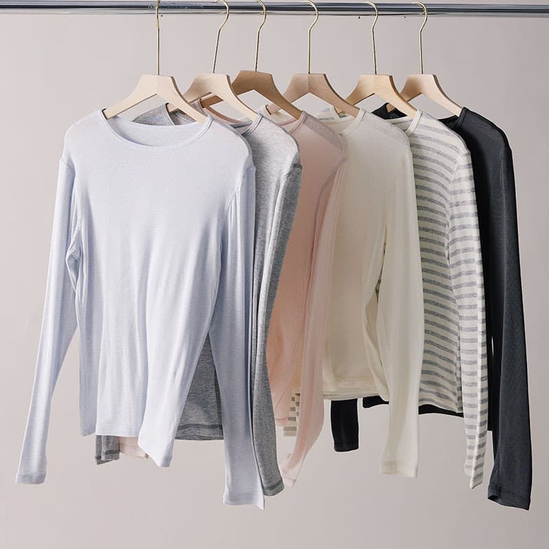 Customizable Silk Wool Thin Base Layer Top for Women Modal Slim Fit Basic Cardigan Soft Skin-Friendly Blouse