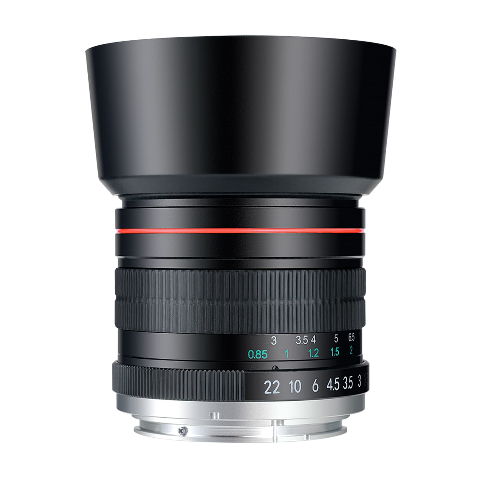 JINTU 85mm F1.8 portrait prime lens for Canon and Nikon SLR cameras.