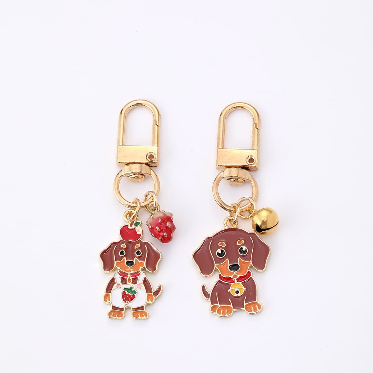 Cross-border zinc alloy pet puppy Schnauzer sausage keychain pendant women's bag lobster clasp jewelry holiday gift
