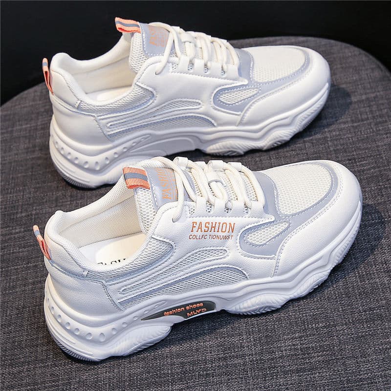 Women's Height-Increasing Slimming Dad Shoes, Lightweight Breathable Athletic Shoes, Trendy White Sneakers, Fashionable Versatile Casual Shoes