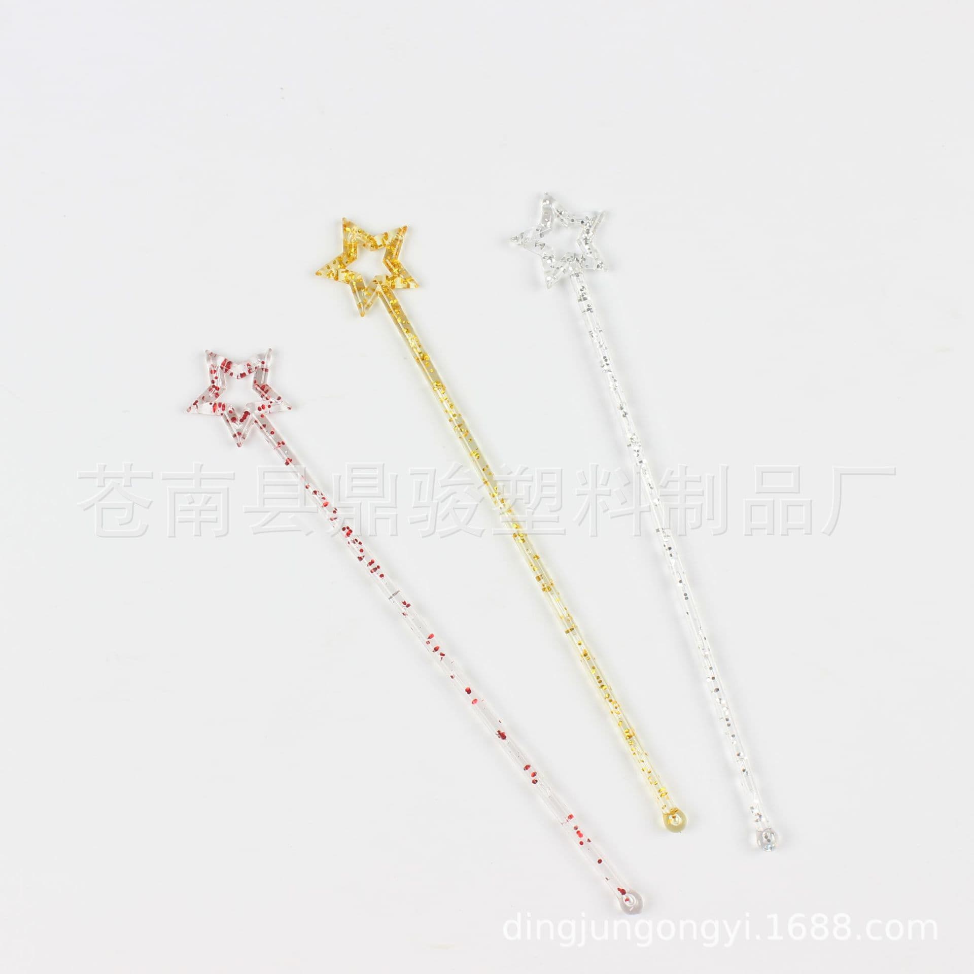 In Stock Star-Shaped Plastic Stir Sticks, Glitter Plastic Coffee Sticks, Transparent Star Coffee Stirrers