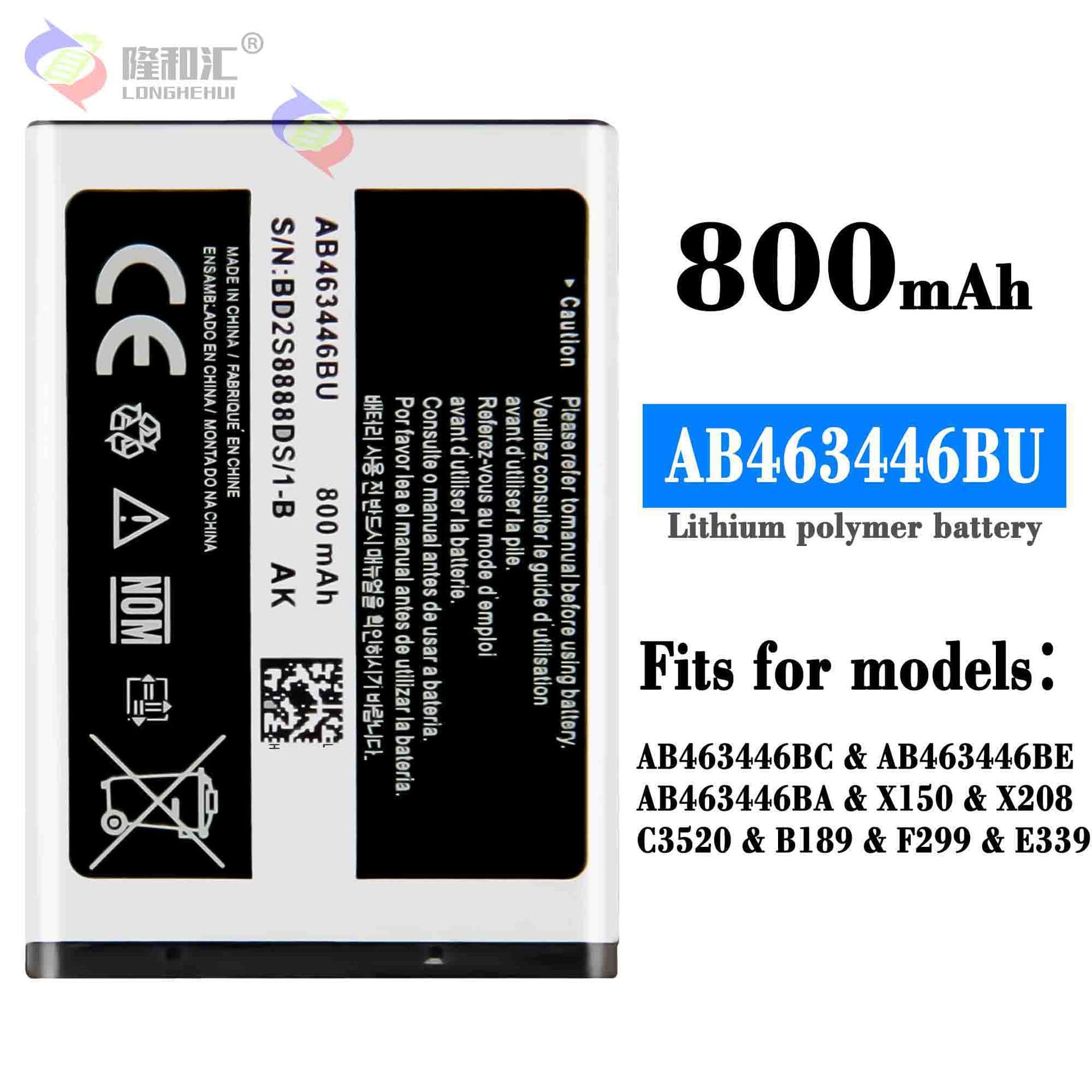 Wholesale external battery board AB463446BU for Samsung X150/X208/C3520 mobile phones.