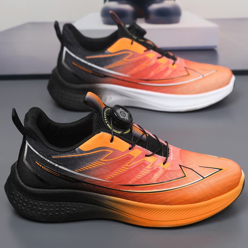 Men's Rotary Buckle Sneakers 2026 New Breathable Mesh Running Shoes Youth Student Casual Shoes Export
