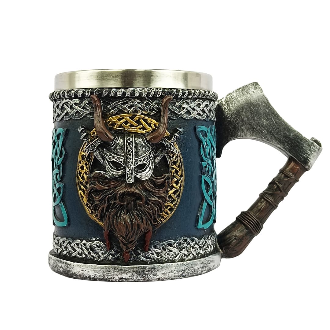 Viking Mug Cross-Border Hot Selling Viking Axe Beer Mug Medieval Viking Pirate Coffee Cup