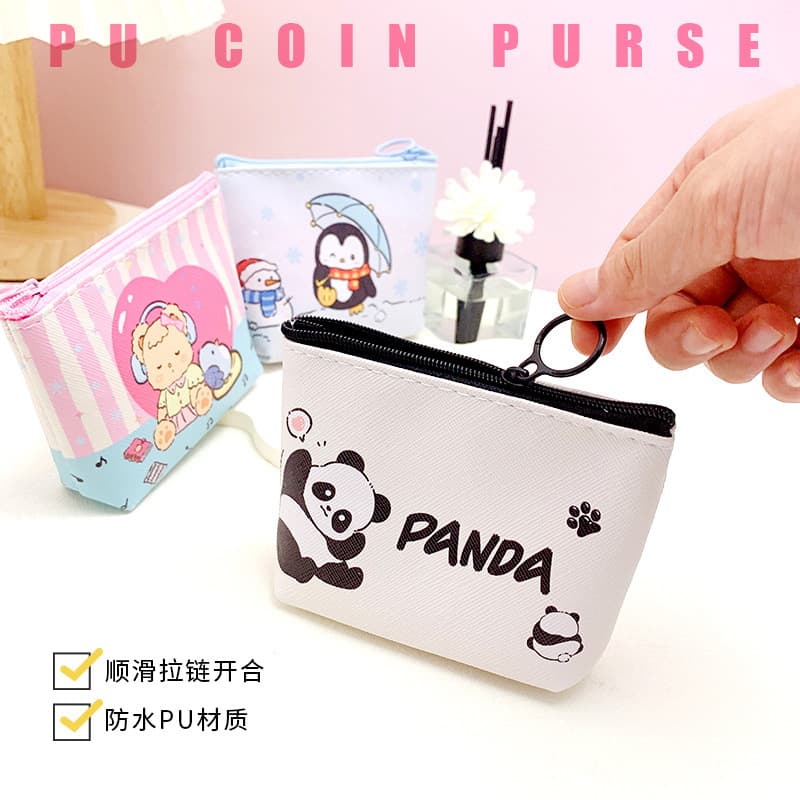 Cross-border Children's Stitch Coin Purse Wallet Student Storage Bag PU Waterproof Material Autumn Kids