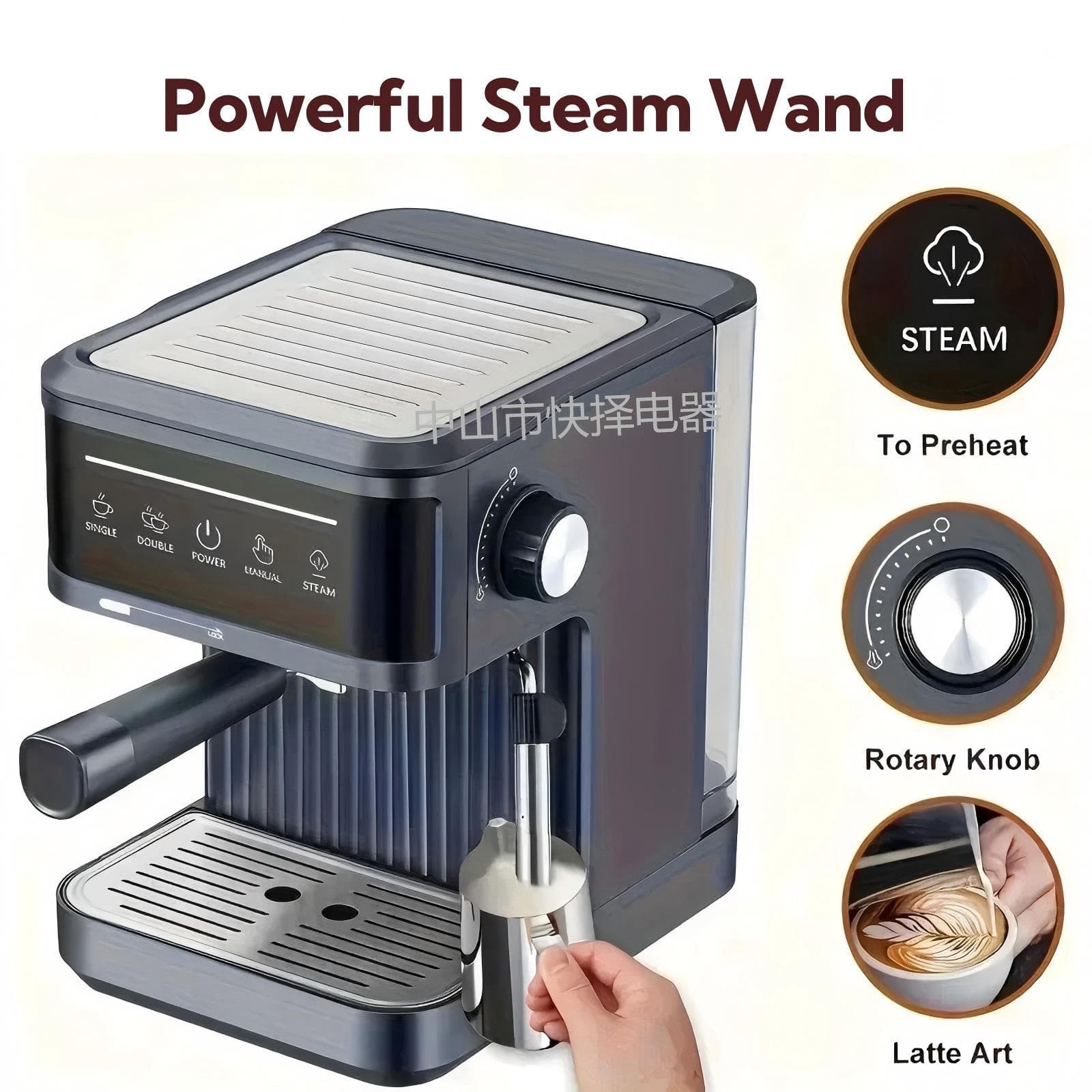 Foreign trade Espresso Machine Italian coffee machine household semi-automatic 20Bar coffee machine drop shipping