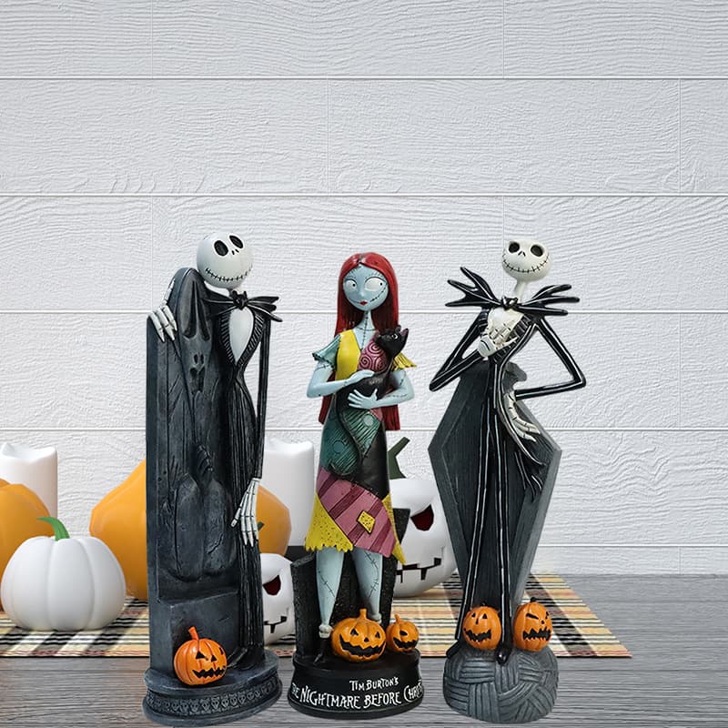 Cross-border Halloween ornaments Ghost Festival Night Jack resin ornaments desktop pumpkin prince witch resin ornaments