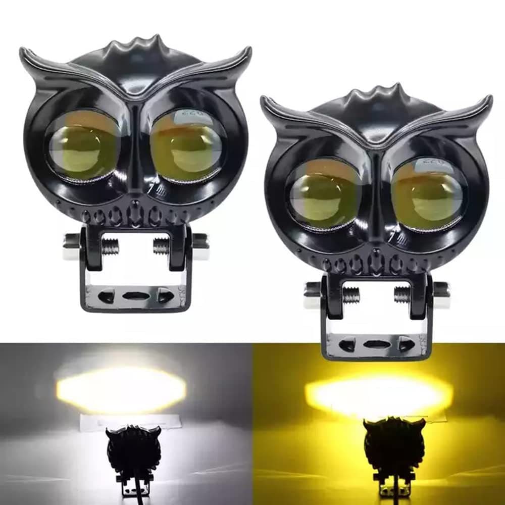 Owl LED bulb external spotlight daytime running light auxiliary fog light suitable for motorcycle off-road vehicle UTV