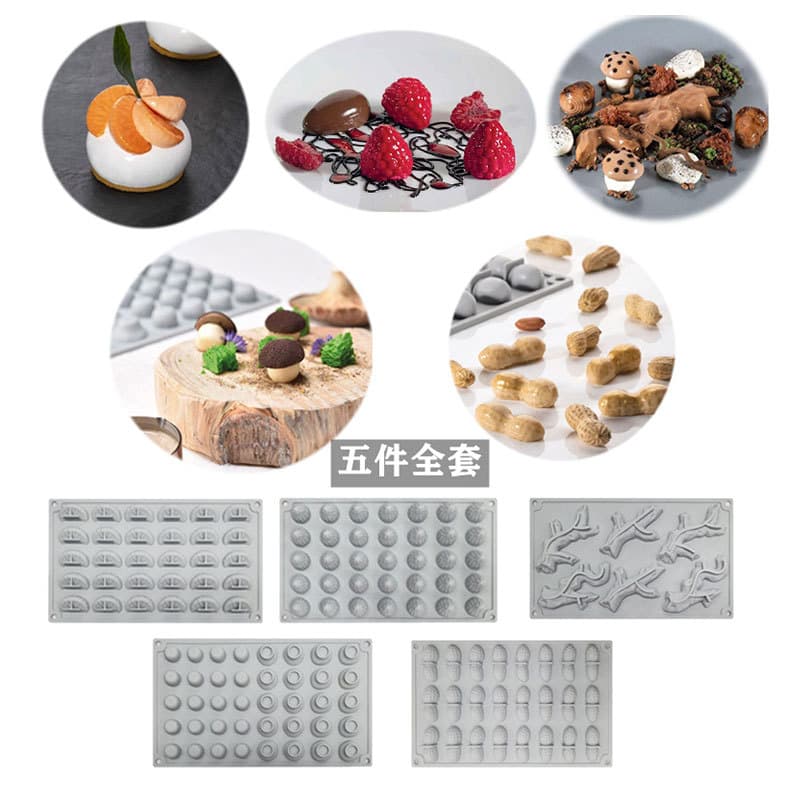 Stock Simulation Cooking Silicone Mold Fruit Seafood Mousse Cake Mold DIY Coffee Bean Aromatherapy Soap Mold