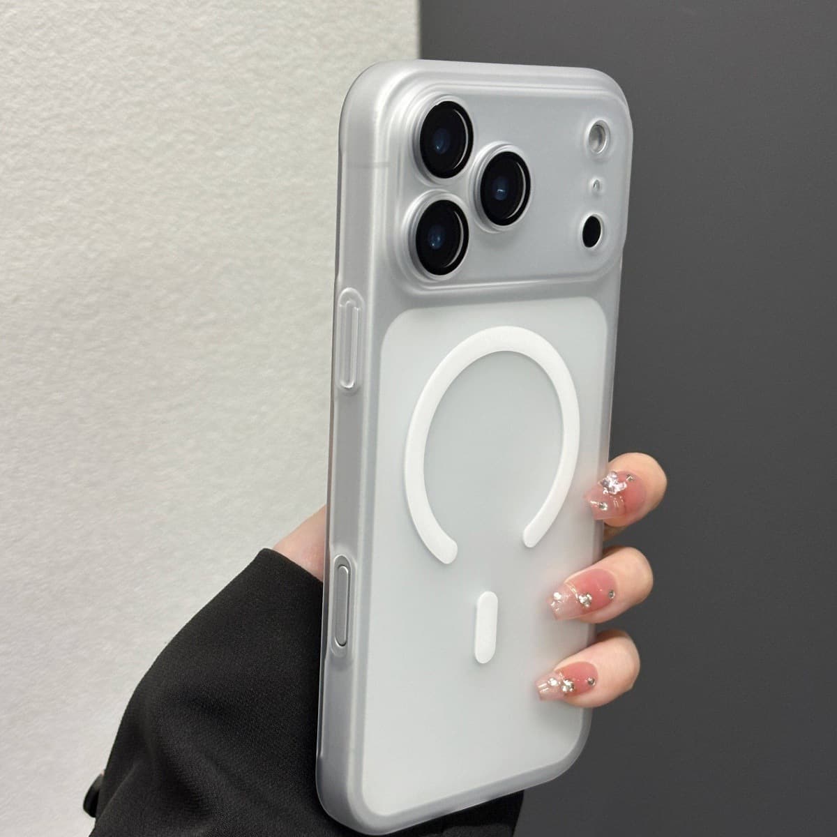 Ice Fog Matte Case Compatible with iPhone 17 Pro Max, Apple 16 Phone Case with Magnetic Attraction, 15 Matte, 13 Full-Cover Lens Film