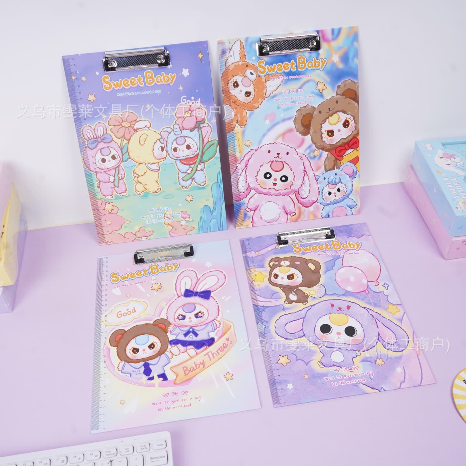 Cartoon-Themed A4 Folder for Three-Year-Olds, Multifunctional Writing Pad for Students, Cute and Essential Writing Clipboard for Children for Exams