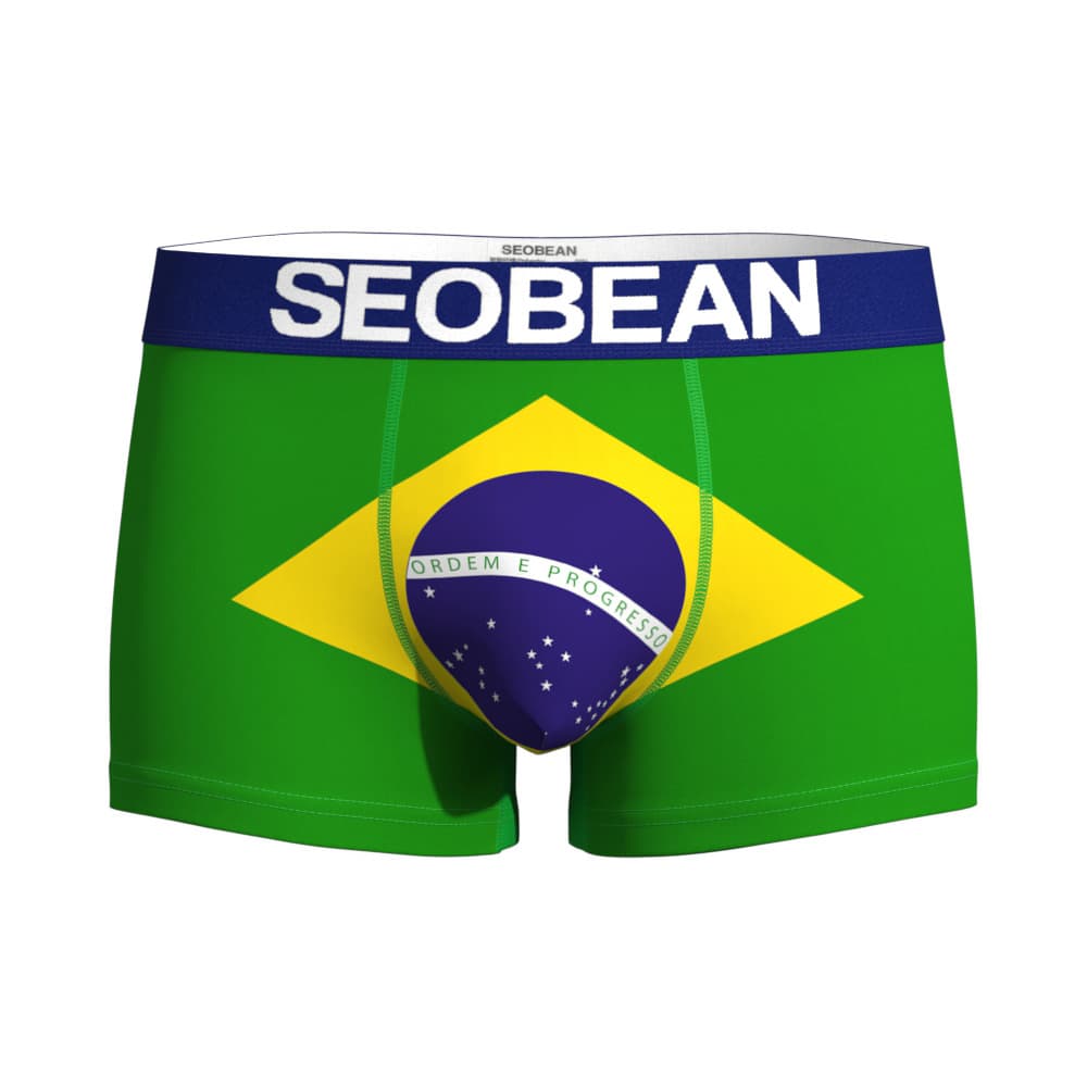 New Men's Underwear SEOBEAN World Cup Boxer Briefs Comfortable Personality Mid-Rise Underwear