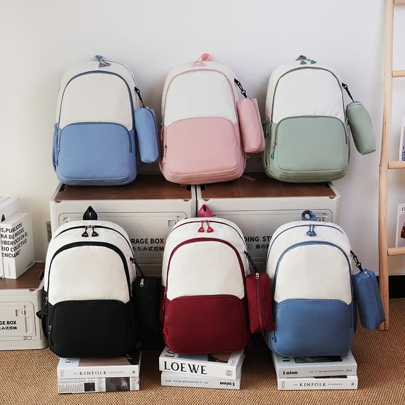 Simple Backpack Korean Style Fashion Unisex Daily Commute Sports Leisure Backpack Student Schoolbag