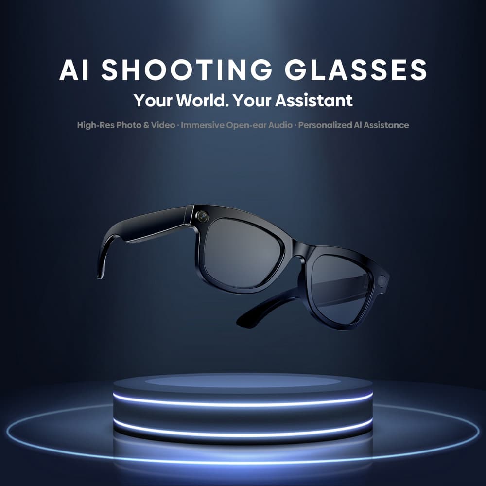 Zebalze Smart Glasses with Camera HD Photo Video Call Object Recognition AI Translation Glasses